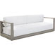 Tavira Greige / Stinson White Outdoor Sofa